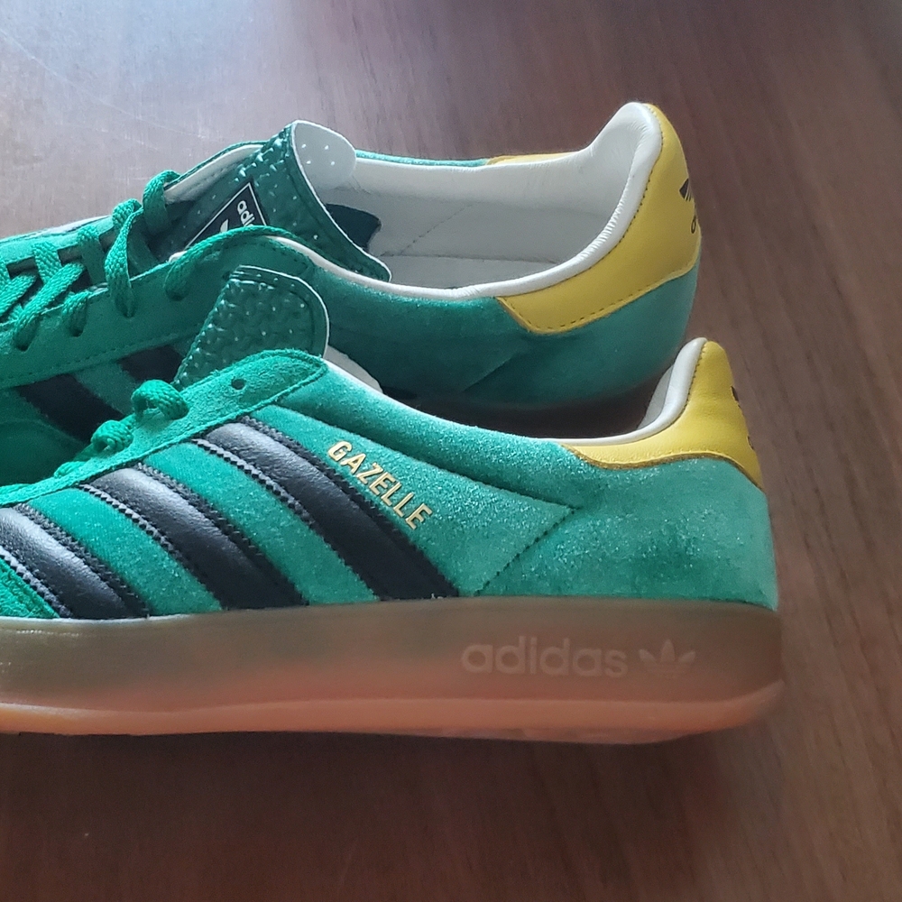 Adidas Gazelle Green and Yellow Sneakers NWT MEN'S 8.5 - Picture 3 of 8